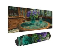 Large Mouse Mat 1000x500x3mm, Purple Gaming Mouse Pad Vase Desk Mat with 3MM Stitched Edges, Non-Slip Rubber Base Mousepad Desk Decor for Gaming, PC, Laptop, Office, Home, Gifts for Women -zjn2509TQ