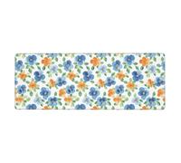 Large Mouse Mat 1200 x 600 Blue Orange Non-slip Waterproof Table Protector Writing Pad,XXL mousepad table mat large size,rubber base for stable grip on smooth surfaces,for Office Gaming Work