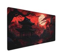 Large Mouse Mat 1200 x 600 mm, Full Moon Mouse Pad Gaming Keyboard Mousemat 47.2 x 23.6 inch, XXL Mousepad Japanese Tower Desk Mat Non-Slip Rubber Base for Laptop, Computer, Office, Home -MP942