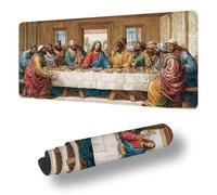 Large Mouse Mat 1200x600x3 MM XXL Extended Desk Mat, The Last Supper Gaming Mouse Pad, Keyboard Mousepad Man Desk Pad, with Non-Slip Base Mousepad for Gaming Office Accessories, Gifts for Men S-9839