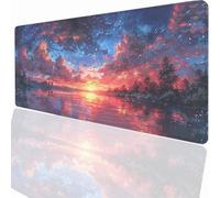 Large Mouse Mat 1200x600x3mm, Extended Abstract Landscape Desk Pad, Adults Kids Gaming Mouse Pad Keyboard with Stitched Edges Water Non-Slip Rubber Base for Desk Office Decor Gift LMDT14705