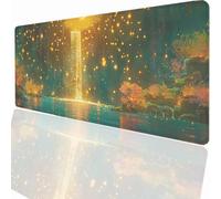 Large Mouse Mat 1200x600x3mm, Extended Fall Desk Pad, Adults Kids Gaming Mouse Pad Keyboard with Stitched Edges Water Non-Slip Rubber Base for Desk Office Decor Gift PjY8978 N-U