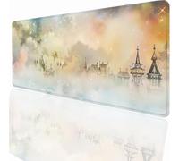 Large Mouse Mat 1200x600x3mm, Extended Smoke Desk Pad, Adults Kids Gaming Mouse Pad Keyboard with Stitched Edges Water Non-Slip Rubber Base for Desk Office Decor Gift PjY16584 N-U