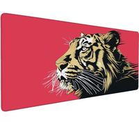 Large Mouse Mat 1200x600x3mm Mouse Pad Tiger 4-7UAY1 | Mousepad Large Size with Non-Slip Rubber Base, Stitched Edges Mousepad, Waterproof Smooth Keyboard Mat Office Accessories