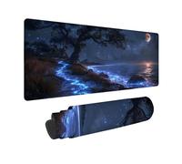 Large Mouse Mat 1500x800x3 mm, Blue Gaming Mouse Pad Starry Sky Desk Mat with 3MM Stitched Edges, Non-Slip Rubber Base Mousepad Desk Decor for Gaming, PC, Office, Home, Gifts for Women -zjn2509V7