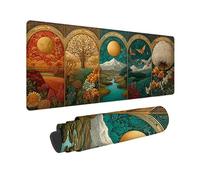 Large Mouse Mat 1500x800x3 mm, Color Gaming Mouse Pad Four Seasons Desk Mat with 3MM Stitched Edges, Non-Slip Rubber Base Mousepad Desk Decor for Gaming, PC, Office, Home, Gifts for Women -zjn2509H4