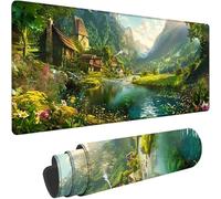 Large Mouse Mat 1500x800x3 mm Green Mouse Pad Mountain Desk Mat Stitched Edges, Gaming Mousepad Non Slip Rubber Base, Waterproof Soft Cloth, Office Desk Accessories for Home Office Decor, Gifts w-494