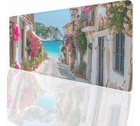 Large Mouse Mat 1500x800x3mm, Extended Small Town Desk Pad, Adults Kids Gaming Mouse Pad Keyboard with Stitched Edges Water Non-Slip Rubber Base for Desk Office Decor Gift PjY12696 N-U