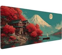 Large Mouse Mat 1500x800x3mm Mouse Pad Landscape 4-QS5RW | Mousepad Large Size with Non-Slip Rubber Base, Stitched Edges Mousepad, Waterproof Smooth Keyboard Mat Office Accessories