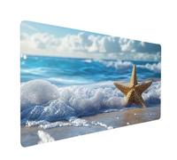 Large Mouse Mat 24x12x0.12In Waterproof Gaming Mouse Pad Beach Desk Mat Stitched Edges, Non-Slip Mousepad Cloud for Gaming Desk Accessories, Mousemat for Laptop Home Office product Gifts model-6972
