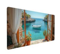 Large Mouse Mat 32 x 16 x 0.12in Waterproof Gaming Mouse Pad Pyramid Desk Mat Stitched Edges, Mousepad Sunset for Gaming Desk Accessories, Mousemat for Laptop Table Decor Home Office Product model2115