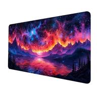 Large Mouse Mat (36 x 12 x 0.12 inch), Color Mouse Pad Starry Sky Mousepad Anti-Slip Rubber Base Desk Mat with Stitched Edge PC Accessories Waterproof Smooth Surface Mousemat for Gaming -hjw06S3