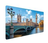 Large Mouse Mat 36" x 20" x 0.12 Waterproof Gaming Mouse Pad London Desk Mat Stitched Edges, Non-Slip Mousepad Landscape for Gaming Desk Accessories, Mousemat for Laptop Office product model-6057