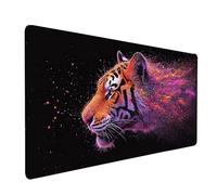 Large Mouse Mat 36" x16" x0.12 Waterproof Gaming Mouse Pad Tiger Desk Mat Stitched Edges, Non-Slip Mousepad Abstract for Gaming Desk Accessories, Mousemat for Laptop Home Office product model-4996