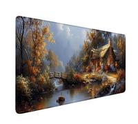 Large Mouse Mat 36x16in, Green Gaming Mouse Pad, Houses Extended Desk Mat with Stitched Edges, Waterproof Mousepad Improved Precision and Speed, Desk Pad for Office Accessories Gifts for Women 3-1914