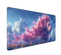 Large Mouse Mat 40x20in, Pink Gaming Mouse Pad, Lion Extended Desk Mat with Stitched Edges, Waterproof Mousepad Improved Precision and Speed, Desk Pad for Office Accessories Gifts for Women R-5314