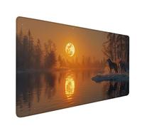 Large Mouse Mat 48x24in, Yellow Gaming Mouse Pad, Landscape Extended Desk Mat with Stitched Edges, Waterproof Mousepad Improved Precision and Speed, Desk Pad for Office Accessories Gifts 2-7282