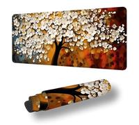 Large Mouse Mat 500 x 250 x 3 MM XXL Extended Desk Mat, Abstract Gaming Mouse Pad, Keyboard Mousepad Tree Desk Pad, with Non-Slip Base and Stitched Edge Mousepad for Gaming Office Accessories S-11689