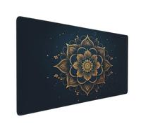 Large Mouse Mat 600 x 300 mm, Ink Blue Mouse Pad Gaming Keyboard Mousemat 23.6 x 11.8 inch, XXL Mousepad Boho Desk Mat Non-Slip Rubber Base with Stitched Edges for Computer, Office, Home -MP138