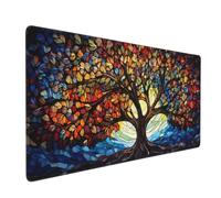 Large Mouse Mat 600 x 300 mm, Tree of Life Mouse Pad Gaming Keyboard Mousemat 23.6 x 11.8 inch, XXL Mousepad Big Tree Desk Mat Non-Slip Rubber Base with Stitched Edges for Office, Home -MP1060