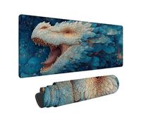 Large Mouse Mat 600x300mm, Blue Gaming Mouse Pad Dragon Desk Mat with 3MM Stitched Edges, Non-Slip Rubber Base Mousepad Desk Decor for Gaming, PC, Laptop, Office, Home, Gifts for Women -zjn2509P4