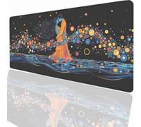 Large Mouse Mat 600x300x3mm, Extended Abstract Desk Pad, Adults Kids Gaming Mouse Pad Keyboard with Stitched Edges Water Non-Slip Rubber Base for Desk Office Decor Gift PjY15556 N-U