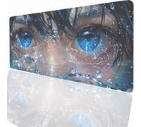 Large Mouse Mat 600x300x3mm, Extended Eye Desk Pad, Adults Kids Gaming Mouse Pad Keyboard with Stitched Edges Water Non-Slip Rubber Base for Desk Office Decor Gift PjY14142 N-U