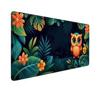 Large Mouse Mat 64x32in, Green Gaming Mouse Pad, Leaves Extended Desk Mat with Stitched Edges, Waterproof Mousepad Improved Precision and Speed, Desk Pad for Office Accessories Gifts for Women G-7868
