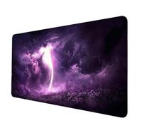 Large Mouse Mat 70 x 30 cm, Purple Mouse Pad Disaster Mousepad Anti-Slip Rubber Base Desk Mat with Stitched Edge PC Accessories Waterproof Smooth Surface Mousemat for PC, Office/Gaming -hjw2506NM
