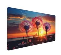 Large Mouse Mat 700 x 300 mm, Orange Mouse Pad Gaming Keyboard Mousemat 27.6 x 11.8 inch, XXL Mousepad Dandelion Sunset Desk Mat Non-Slip Rubber Base with Stitched Edges for Office, Home -MP162