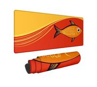 Large Mouse Mat 700x300 mm Orange Mouse Pad Cute Waterproof Mousepad with Stitched Edges Desk Pad Home Office Accessories Mousemat Non-Slip Rubber Base Gaming Keyboard Mat Desk Protector, Gifts N-39