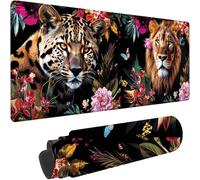 Large Mouse Mat 700x300x3 mm Black Mouse Pad Animal Desk Mat Stitched Edges, Gaming Mousepad Non Slip Rubber Base, Waterproof Soft Cloth, Office Desk Accessories for Laptop, Office Decor, Gifts w-1780