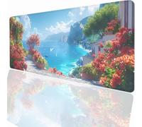 Large Mouse Mat 700x300x3mm, Extended Snow Mountain Desk Pad, Adults Kids Gaming Mouse Pad Keyboard with Stitched Edges Water Non-Slip Rubber Base for Desk Office Decor Gift PjY14254 N-U