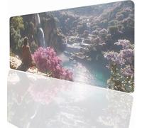 Large Mouse Mat 700x400x3mm, Extended Landscape Desk Pad, Adults Kids Gaming Mouse Pad Keyboard with Stitched Edges Water Non-Slip Rubber Base for Desk Office Decor Gift PjY8964 N-U