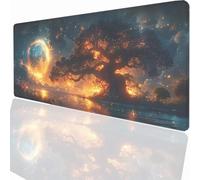 Large Mouse Mat 700x400x3mm, Extended Smoke Desk Pad, Adults Kids Gaming Mouse Pad Keyboard with Stitched Edges Water Non-Slip Rubber Base for Desk Office Decor Gift PjY14600 N-U