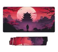 Large Mouse Mat 800 x 400 mm, Japanese Landscape Mouse Pad Gaming Keyboard Mousemat 31.5 x 15.7 inch, XXL Mousepad Tower Full Moon Desk Mat Non-Slip Rubber Base for Computer, Office, Home -MP896