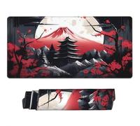 Large Mouse Mat 800 x 400 mm, Mount Fuji in Japanese Mouse Pad Gaming Keyboard Mousemat 31.5 x 15.7 inch, XXL Mousepad Full Moon Desk Mat Non-Slip Rubber Base for Computer, Office, Home -MP944