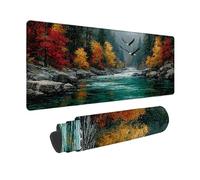 Large Mouse Mat 800x300mm, Yellow Gaming Mouse Pad Forest Desk Mat with 3MM Stitched Edges, Non-Slip Rubber Base Mousepad Desk Decor for Gaming, PC, Laptop, Office, Home, Gifts for Women -zjn25090A
