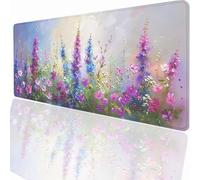 Large Mouse Mat 800x400x3mm, Extended Flower Desk Pad, Adults Kids Gaming Mouse Pad Keyboard with Stitched Edges Water Non-Slip Rubber Base for Desk Office Decor Gift PjY7642 M-Y