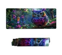 Large Mouse Mat 800x400x3mm,Mouse Pad Purple Desk Mat,Gaming Mouse Pad Owl Mouse Pads,Non Slip Desk Mat,Keyboard Mat with Water Resist Surface,Improved Precision and Speed,Desk Accessories RS-594