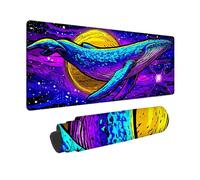 Large Mouse Mat 80x30cm, Blue Gaming Mouse Pad Whale Desk Mat with 3MM Stitched Edges, Non-Slip Rubber Base Mousepad Desk Decor for Gaming, PC, Laptop, Office, Home, Gifts for Women -zjn25093C5J44X1