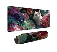 Large Mouse Mat 80x30cm, Color Gaming Mouse Pad Cat Desk Mat with 3MM Stitched Edges, Non-Slip Rubber Base Mousepad Desk Decor for Gaming, PC, Laptop, Office, Home, Gifts for Women -zjn250960L1673X