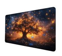 Large Mouse Mat 900 x 300 x 3 mm, Landscape Mouse Pad Tree Mousepad Anti-Slip Rubber Base Desk Mat with Stitched Edge PC Accessories Waterproof Smooth Surface Mousemat for Office/Gaming -hjw2506WG