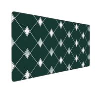 Large Mouse Mat 900 x 400 mm, Ink Green Mouse Pad Gaming Keyboard Mousemat 35.4 x 15.7 inch, XXL Mousepad Geometric Desk Mat Non-Slip Rubber Base with Stitched Edges for Computer, Office, Home -MP160