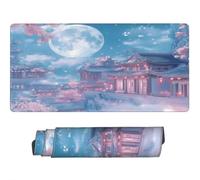 Large Mouse Mat 900 x 400 mm, Landscape Mouse Pad Gaming Keyboard Mousemat 35.4 x 15.7 inch, XXL Mousepad Full Moon Desk Mat Non-Slip Rubber Base with Stitched Edges for Office, Home -MP1568