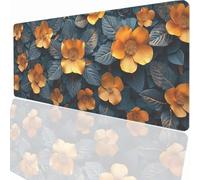Large Mouse Mat 900x300x3mm, Extended Flower Desk Pad, Adults Kids Gaming Mouse Pad Keyboard with Stitched Edges Water Non-Slip Rubber Base for Desk Office Decor Gift PjY9418 N-U