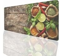 Large Mouse Mat 900x300x3mm, Extended Food Desk Pad, Adults Kids Gaming Mouse Pad Keyboard with Stitched Edges Water Non-Slip Rubber Base for Desk Office Decor Gift PjY5196 L-B