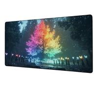Large Mouse Mat 900x400 mm Gaming Mouse Pad Color XXL Desk Mat Tree Mousepad Non-Slip Rubber Base Mousemat Waterproof Office Accessories Desk Protector Matt, Computer Keyboard Office Product D-151
