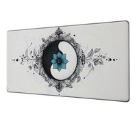 Large Mouse Mat 900x400 mm Gaming Mouse Pad Simplicity XXL Desk Mat Flower Mousepad Non-Slip Rubber Base Mousemat Waterproof Office Accessories Desk Protector Matt, for Computer Office Product D-873