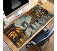 Large Mouse Mat 900x400x3mm Gaming Mouse Pad Waterproof Mousepad with Stitched Edges ;Large Mat with Rubber Base, for Wireless Mause, Accessories for Men (Yellow Landscape) PjY4147 T-U